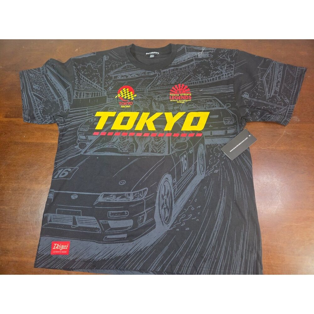 BrandMakers Tokyo Graphic T-Shirt Mens XL Black Short Sleeve